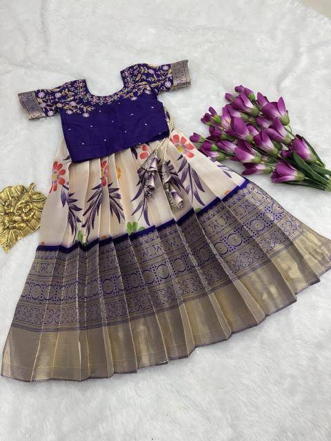 NEW LAUNCING KIDS LEHENGA CHOLI silk  Kids apparel supplier in Delhi